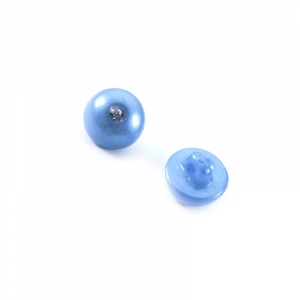 Пуговицы Блузочные со стразой 12 мм цвет голубой упаковка 24 шт