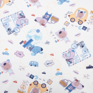 Ткань на отрез ситец 95 см 5501/1 Путешествие