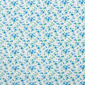 Маломеры ситец 80 см 18982/2 Цветы цвет голубой 3,6 м