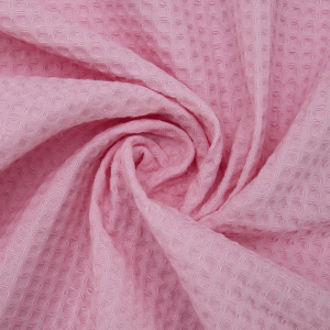 Ткань на отрез вафельное полотно гладкокрашенное 150 см 240 гр/м2 7х7 мм цвет 808 пыльная роза