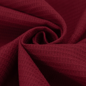 Ткань на отрез вафельное полотно гладкокрашенное 150 см 165 гр/м2 цвет вишня