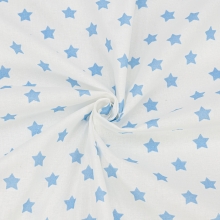 Поплин 150 см 390А/3 Звездочки цвет голубой отрез 150х300