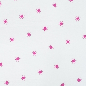 Ткань на отрез фланель 80 см Звезды цвет розовый