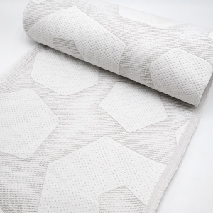 Мерный лоскут матрасная ткань Геометрия цвет белый 5,6 м