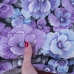 Ткань на отрез фланель 80 см 25051 Цветы на черном
