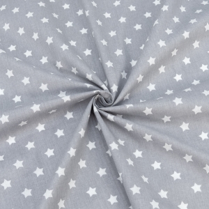 Маломеры поплин 150 см 390/17 Звездочки цвет серый 4 м
