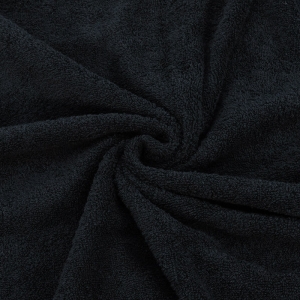 Ткань на отрез махровое полотно 150 см 390 гр/м2 цвет черный