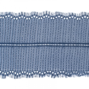 Кружево реснички 20см XJ026-1 синий упаковка 3м