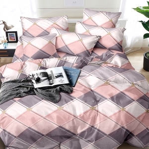 Маломеры полисатин 220 см 41111 Ромбы цвет розовый 8 м