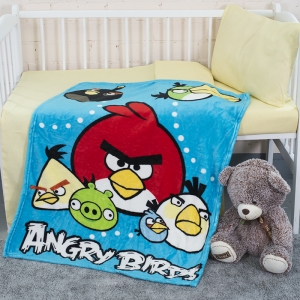 Плед детский велсофт Angry Birds  95/100