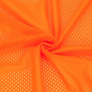 Ткань на отрез подкладочная сетка №142 цвет оранжевый