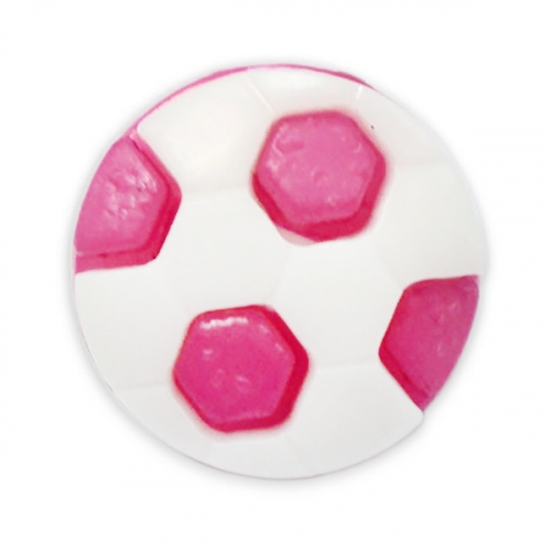 Пуговица детская сборная Мяч 13 мм цвет те-розовый упаковка 24 шт
