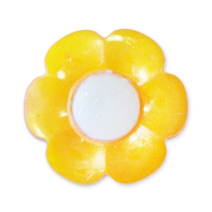Пуговица детская сборная Цветок 17 мм цвет желтый упаковка 24 шт