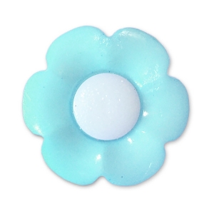 Пуговица детская сборная Цветок 17 мм цвет св-голубой упаковка 24 шт