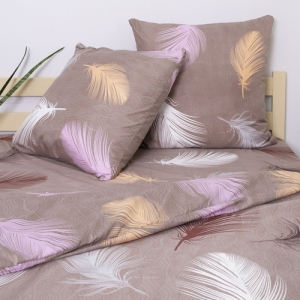 Мерный лоскут полисатин 220 см 4236 Перья 9 м