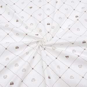 Маломеры поплин 150 см 3942/1 Королевский мишка 3,2 м