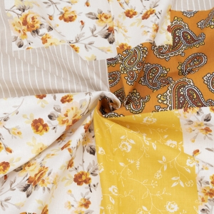 Маломеры ранфорс 240 см №1 Пэчворк цвет горчичный 1,4 м