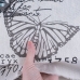 Ткань на отрез полулен 150 см TBY-DJ-16 Бабочки