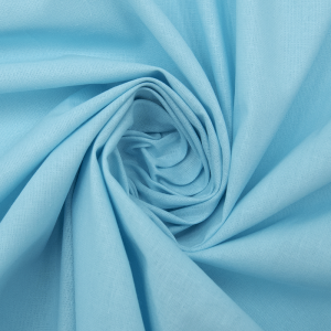 Ткань на отрез поплин гладкокрашеный 220 см 115 гр/м2 цвет голубой
