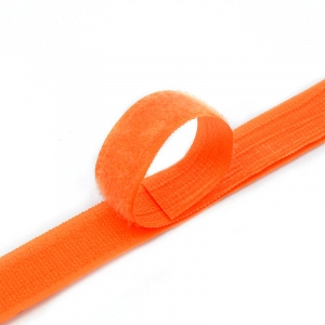 Лента-липучка 25 мм 1 м цвет F157 т-оранжевый