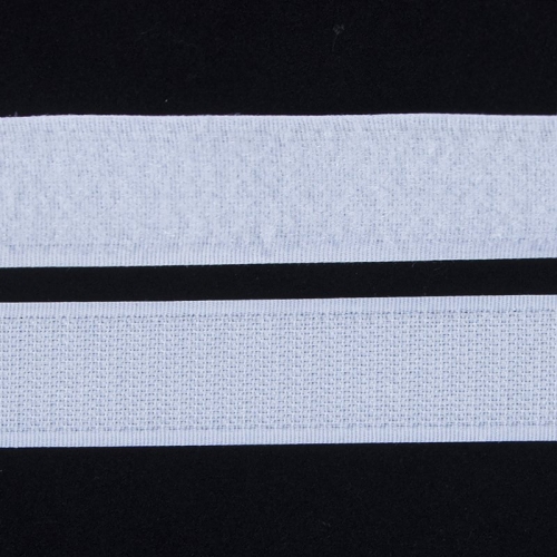 Лента-липучка 25 мм 1 м цвет белый