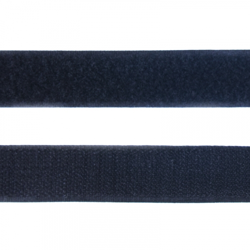 Лента-липучка 25 мм 1 м цвет черный