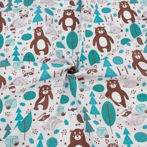 Маломеры поплин 150 см 2104 Лесные жители 3,5 м