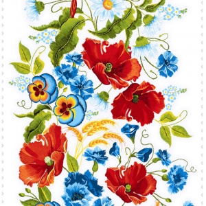 Маломеры вафельное полотно 50 см 170 гр/м2 30132/1 Вышивка 2,6 м