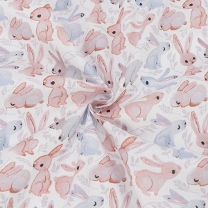 Маломеры поплин 150 см 2335 Нежные зайки 2 м