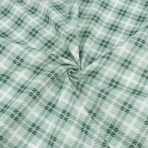 Ткань на отрез вафельное полотно набивное 150 см 662852 Плетение цвет зеленый