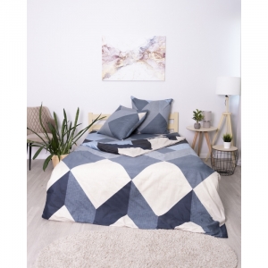 Маломеры полисатин 220 см 4204 Геометрия цвет темно-синий 2,1 м