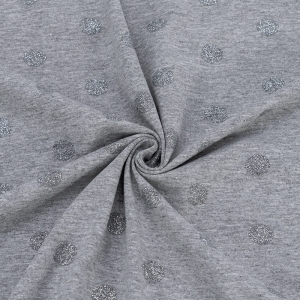 Маломеры кулирка с лайкрой R193 Горох глиттер 2,5 м