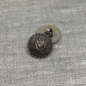 Пуговица ПР206 22мм  золото черная эмаль герб уп 12 шт