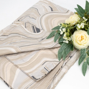 Мерный лоскут полисатин 220 см 12970-05 Абстракция цвет бежевый 10 м